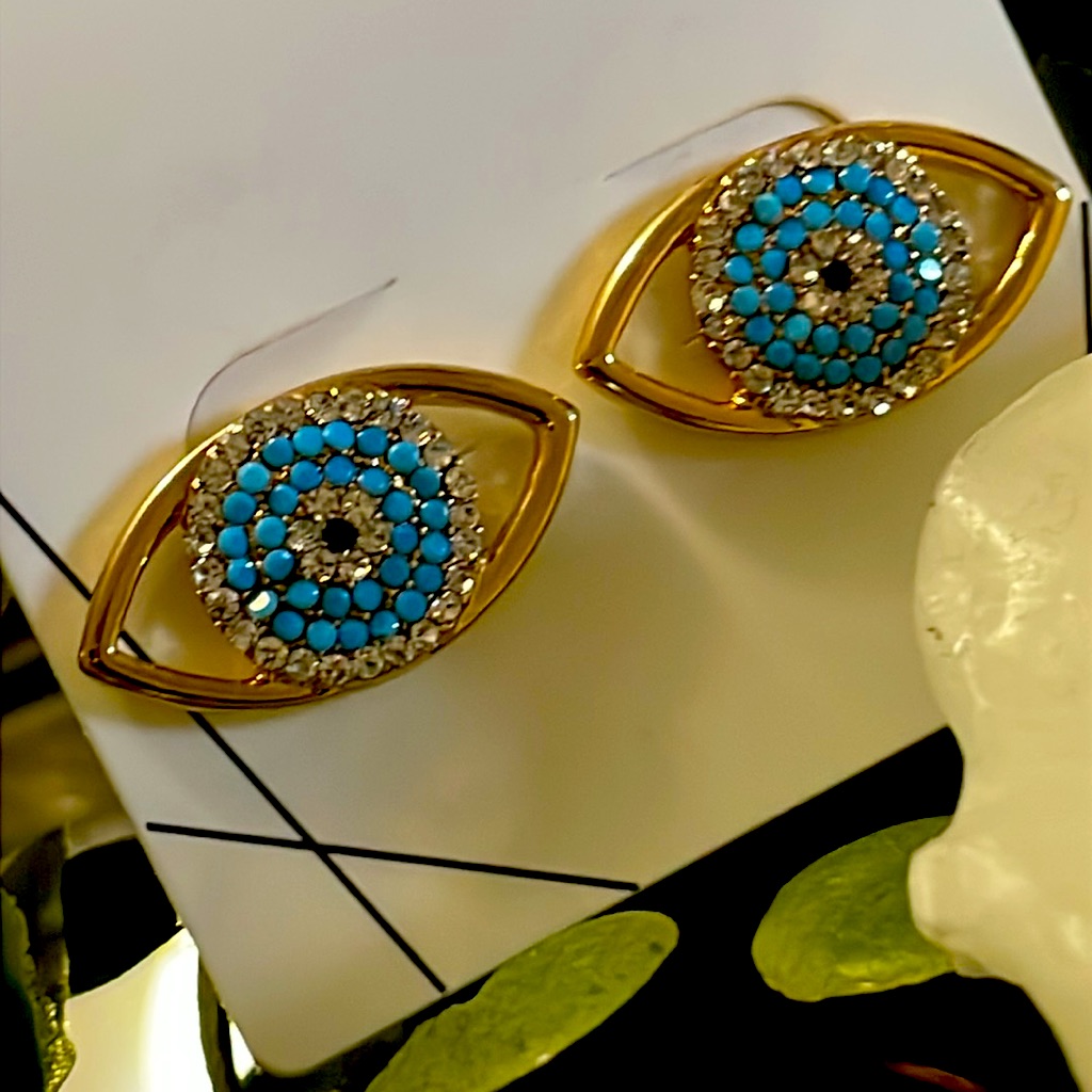 Aldo Evil Eye Rhinestone Earrings